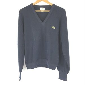 VTG IZOD Lacoste Mens Sweater Navy Blue Sz M